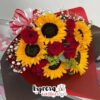 Ramillete de Rosas y Girasoles