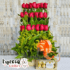 Arreglo Floral con 18 Rosas Rojas + chocolates